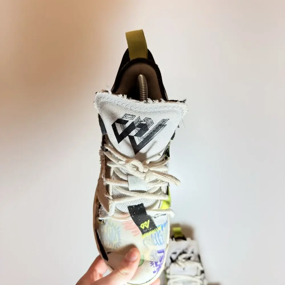 Nike Air Jordan Why Not Zer0.4 Graffiti Men's Size 8 Basketball Shoes Used